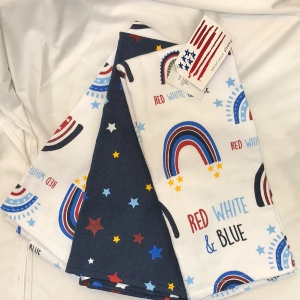 Americana Dreams Set of 3 Kitchen Towels  NWT